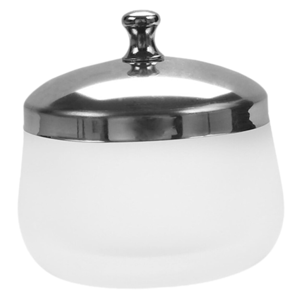 Frosted Glass Nail Art Dappen Dish with Lid Small Manicure Soaking Bowl for Acrylic Liquid