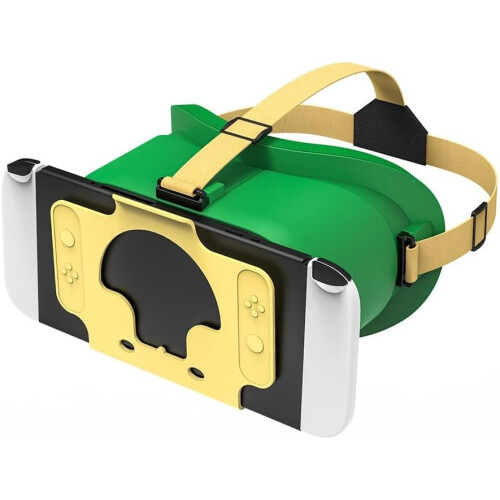 VR Glasses 3D VR Glasses Adjustable HD Lenses Comfortable Head Strap Nintendo Switch Compatible White 2