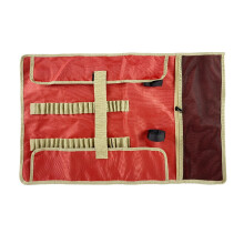 Portable Outdoor Camping Tent Accessories Stakes Storage Bag Multi Pocket Design Red For Climbing Campers