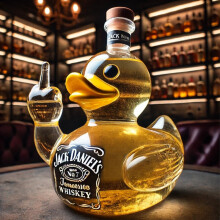 (Style three; whiskey bottle, Style three) New Whiskey Duck Bottle Middle Finger Duck Whiskey Bottle