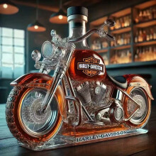 (Scooter black cover) New Harley Motorcycle Decanter