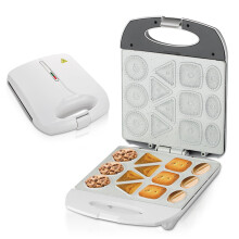 Electric Biscuit Maker 1400W 13Hole Plate NonStick Surface LED Indicator Easy Clean Compact Design Kitchen Appliance