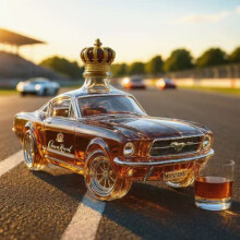 (Mustang car crown cover) New Mustang Car Whiskey Bottle