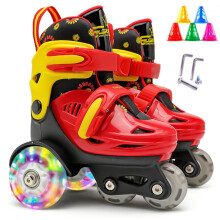 Patines para niños, ruedas luminosas que iluminan el camino, triple sistema de seguridad para mayor confianza sobre ruedas.
