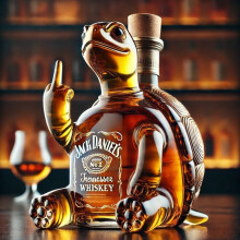 (Turtle; style two) New Turtle Whiskey Bottle