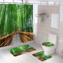 Tapis de bain Zen Garden en flanelle douce, avec envers en caoutchouc antidérapant écologique pour une sécurité optimale dans le bain