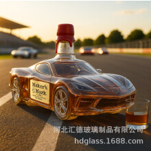 (Sports car red cover) Fun Corvette C8 Whiskey Bottle