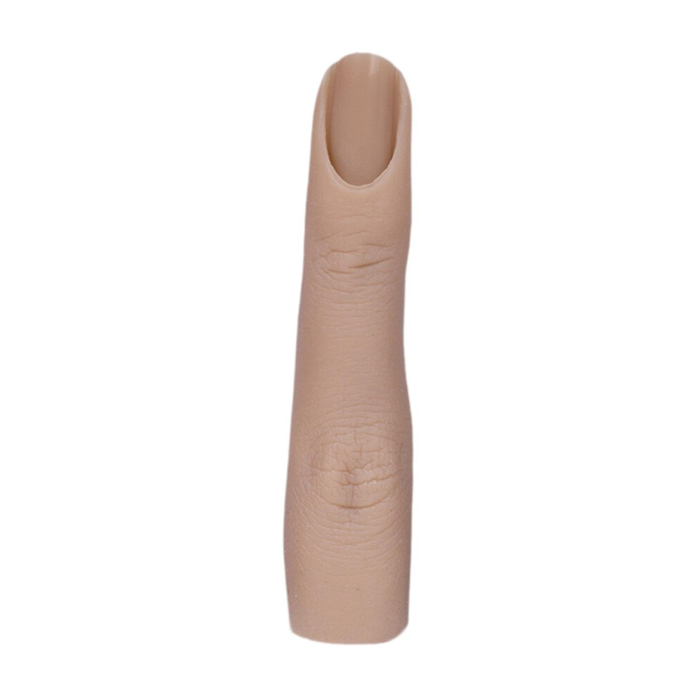 Realistic Silicone Nail Practice Finger with Flexible Bendable Joints for DIY Nail Art