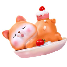 Leuk dier dessert miniatuur beeldje kleine display harsen-pup
