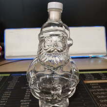 (Transparent) Whiskey Decanter Santa Shaped Wine Bottle