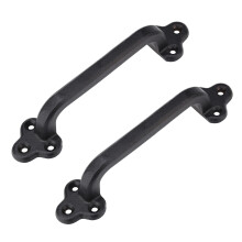 Maniglie in metallo verniciato a polvere, ferramenta per porte scorrevoli resistente, maniglie per decorazioni in stile rustico, maniglie per porte