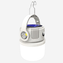 SolarPowered Camping Lantern ABS Plastic Rechargeable Lithium Battery Dual Sunlight USB TypeC Charging Outdoor Light