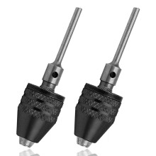 Keyless Mini Drill Chuck Adapter 2Pcs 0.33.4mm Capacity Quick Change Chuck Engraving Drilling 2.35mm Round Shaft