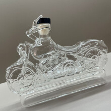 (Transparent) Motorcycle Whiskey Bottle Creative High Borosilicate Glass Craft Bottle