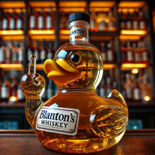 (Style 2; whiskey bottle, Style 2) New Whiskey Duck Bottle Middle Finger Duck Whiskey Bottle