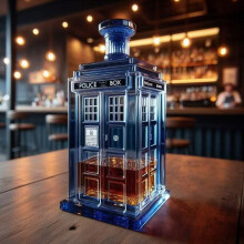 (Transparent) Whiskey Ornaments New Phone Booth Whiskey Bottle