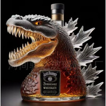 (Godzilla black label) The popular Eagle Whiskey Bottle faucet shaped whiskey bottle