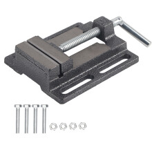 Morsa profissional para furadeira de bancada, com ranhuras de montagem versáteis para fixação perfeita, movimento suave das mandíbulas garantindo
