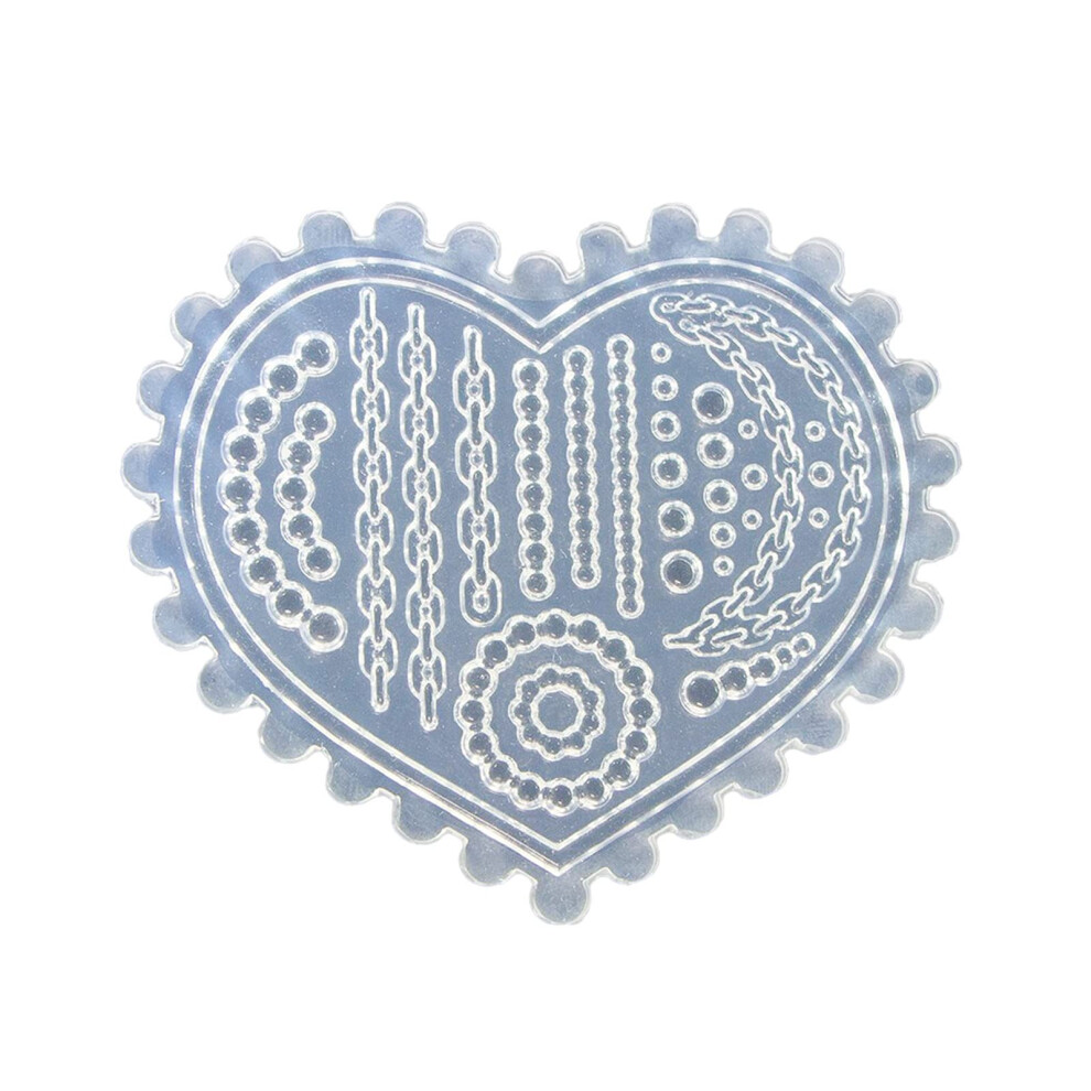 Nail Art Silicone Mold with Chain Pearl Flower Design, Reusable 3D Patterns for Acrylic and Gel