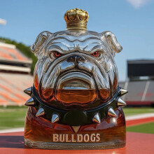 (Transparent) Cross-border new ornaments Longhorns Whiskey Bottle bulldog whiskey bottle red wine bottle