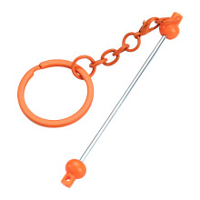 10 Stück Perlen-Schlüsselanhänger mit Perlen-Anhänger für-orange