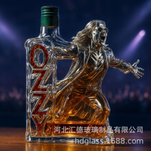 (Oz Green Cover) Scream Of Oz Whiskey Bottle Character Decanter