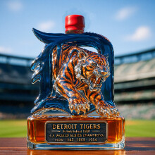 (Framed Tiger Red Cover) New Bottle Tiger Whiskey Bottle And Wine Utensils