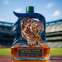 (Framed tiger green cover) New Bottle Tiger Whiskey Bottle And Wine Utensils