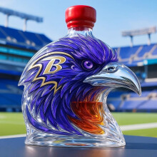 (Electroplated crow red lid) New Animal Wine Bottle Purple Electroplated Crow Wine Bottle Colorful Whiskey Bottle Wine Utensils