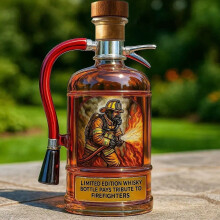(Fire extinguisher brown cover) New Fire Extinguisher Whiskey Bottle Soaking Wine Bottle High Borosilicate Glass Wine Bottle Decorative Ornaments