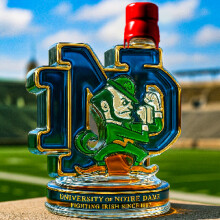 (University of Notre Dame Red Cover) New Notre Dame-Crown Limited Edition Whiskey Bottle