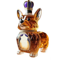 (Transparent) Borosilicate Glass Dog Style Whiskey Bottle