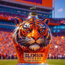 (小马盖) Popular Tiger Head Wine Bottle With Realistic Color Rendering Whiskey Bottle And Drinking Utensils