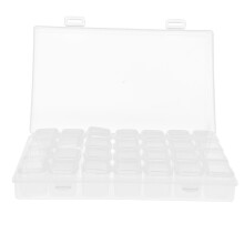 Giftfri förvaringsorganisatör i plast för hantverk med genomskinliga galler, förvaring av små föremål och smycken med genomskinlig låda för