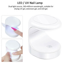 UV LED Nail Lamp for Gel Manicure, Portable Nail Dryer with Dual Light Source 365+405nm Wavelength, USB Powered Single Finger Design Quick Cure
