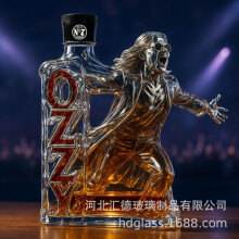 (Ozhega) Scream Of Oz Whiskey Bottle Character Decanter