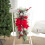 Artificial Hanging Plant Christmas Wreath-red wall hanging 7