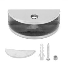 Clips de vidro semicirculares adaptáveis, grampo de aço inoxidável para vidro que garante durabilidade e longa vida útil para portas de vidro de