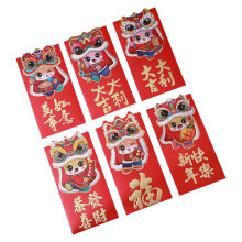 6Pcs Cartoon Snake Year Redness Envelopes Chinese Spring-YM11