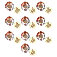 10 Pcs Plant Series Wax Seal Stamp Leaf Sealing Wax Stamp-zw66