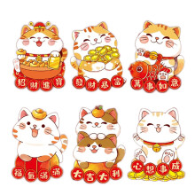 6Pcs Chinese New Year Redness Envelope Luck Money Bag-ZX355