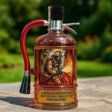 (Fire extinguisher black cover) New Fire Extinguisher Whiskey Bottle Soaking Wine Bottle High Borosilicate Glass Wine Bottle Decorative Ornaments