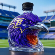 (Electroplated crow black cover) New Animal Wine Bottle Purple Electroplated Crow Wine Bottle Colorful Whiskey Bottle Wine Utensils