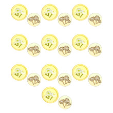 10 Pcs/Set Flowers Wax Seal Stamp Decorative Seal Plant-zw65