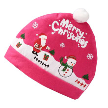Christmas Hat with Sturdy Farbic Festival Headgears for-Pink