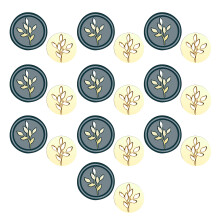 10 Pcs Leaf Sealing Wax Stamp for Envelopes Cards Plant-zw45