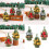 5pcs Holiday Pine Needle Christmas Decorative Tree for Home-Red 3