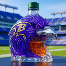 (Electroplated crow green cover) New Animal Wine Bottle Purple Electroplated Crow Wine Bottle Colorful Whiskey Bottle Wine Utensils