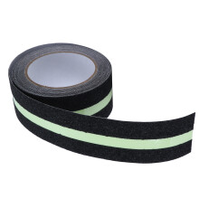 Kraftig sklisikker tape, lyser i mørket for økt sikkerhet, slitesterk og elastisk sklisikker tape for innendørs og utendørs bruk, 5M