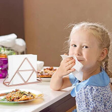 Stylish Napkin Paper Organizer, Triangular Design High-grade Stainless Steel Napkin Holder Ensures Stability For Your Elegant Desktop Storage